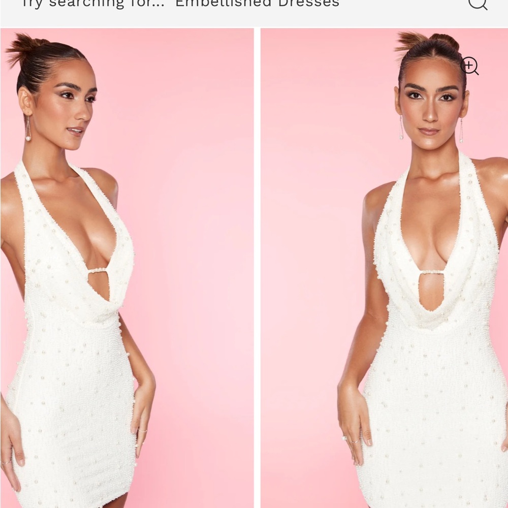 Oh Polly White Backless Bodycon Dress